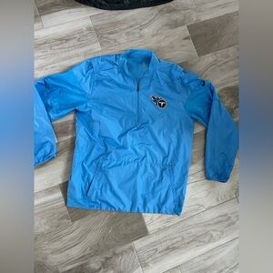 Tennessee Titans Pullover Mens Large Blue 1/4 Zip Windbreaker Logo Nike, L